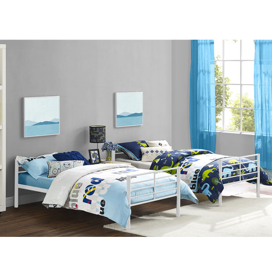 Burg Metal Children Bunk Bed In White