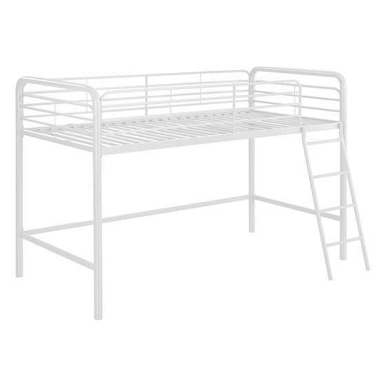 Streatham Metal Single Midsleeper Bunk Bed In White_2