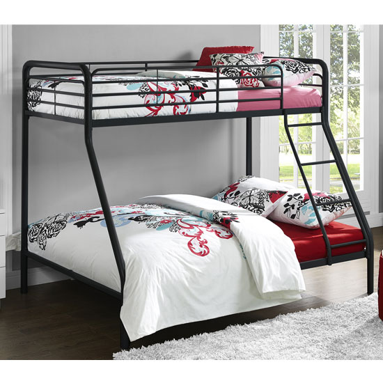 black double bunk bed
