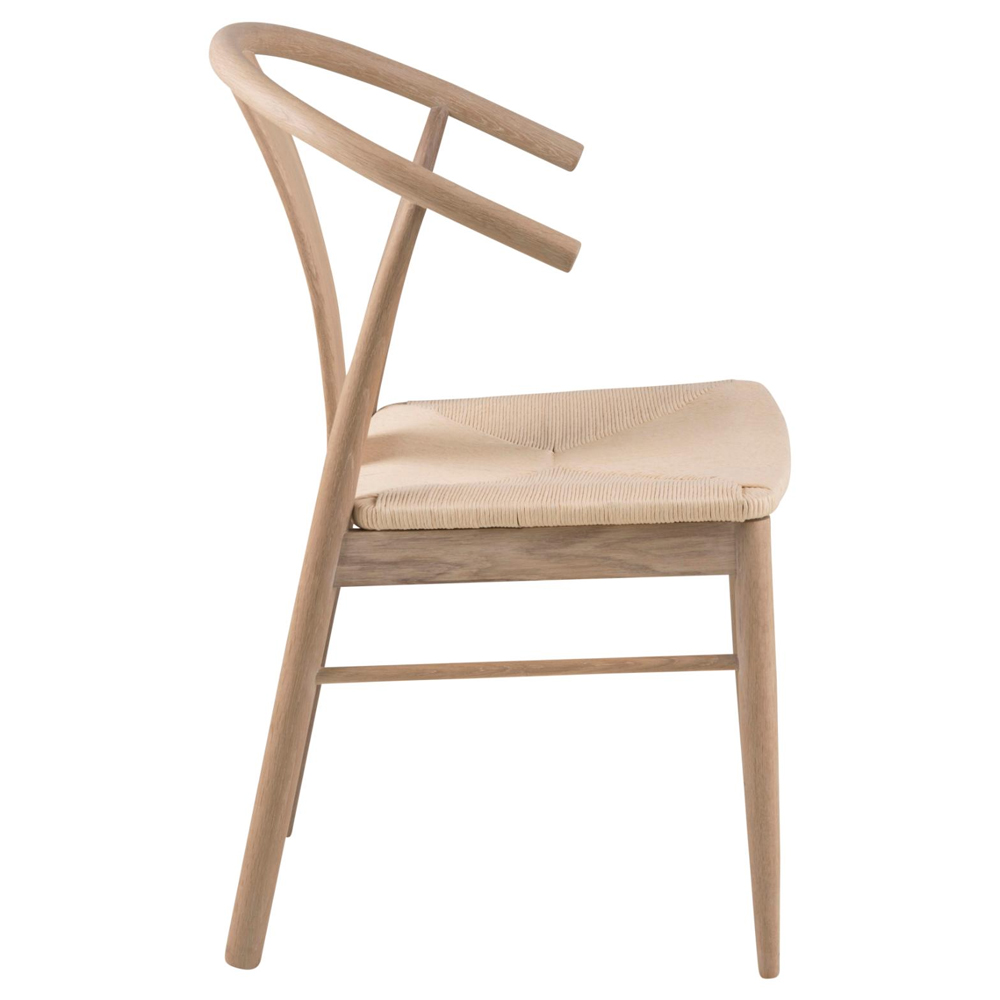 Sturgis Off White Oak Wooden Dining Chairs In Pair