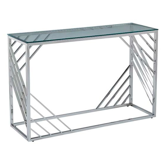 Read more about Sucre glass console table with chrome frame