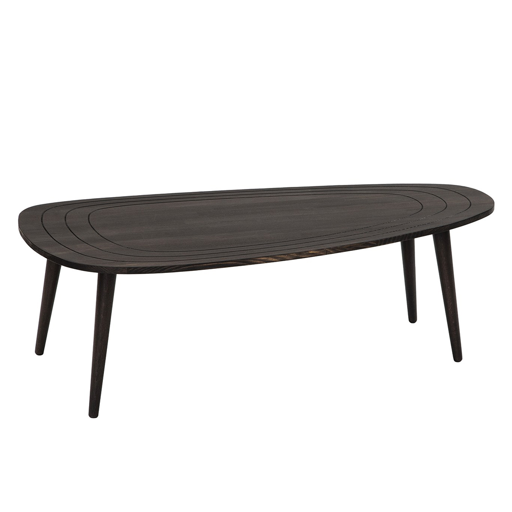 Suelo Oval Beech Wood Coffee Table in Anthracite
