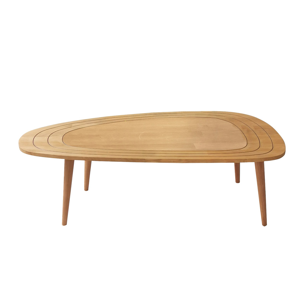 Suelo Oval Beech Wood Coffee Table in Teak
