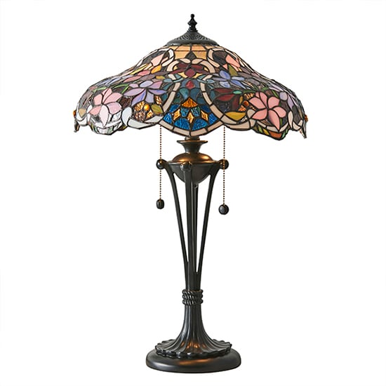 Sullivan Medium Tiffany Glass Table Lamp In Dark Bronze_2