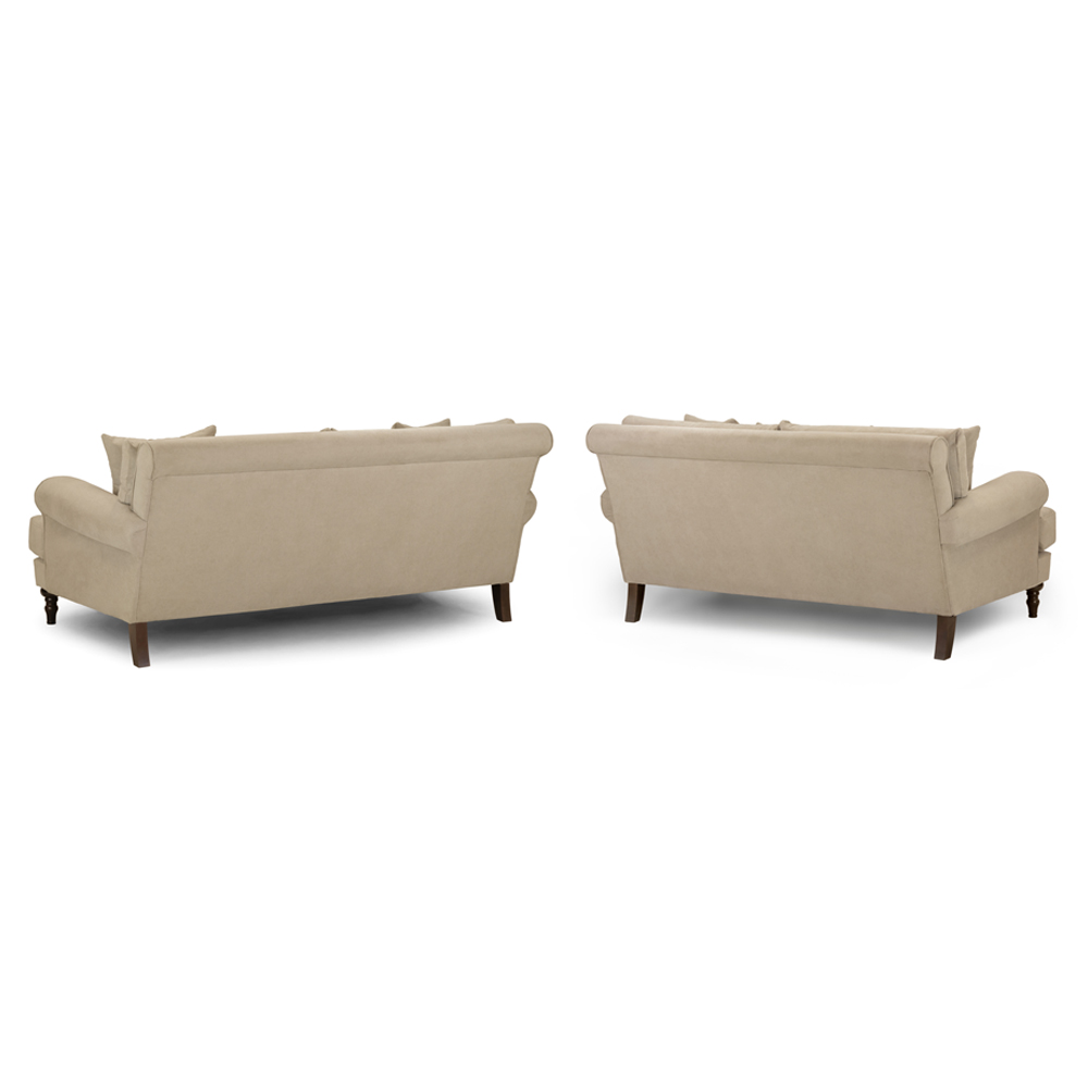 Summerfield Fabric 3+2 Seater Sofa Set In Beige