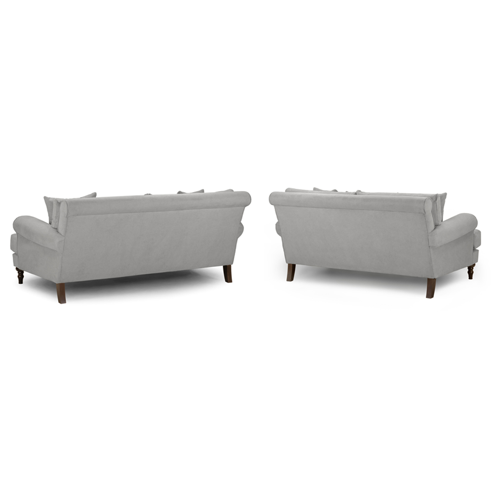 Summerfield Fabric 3+2 Seater Sofa Set In Grey