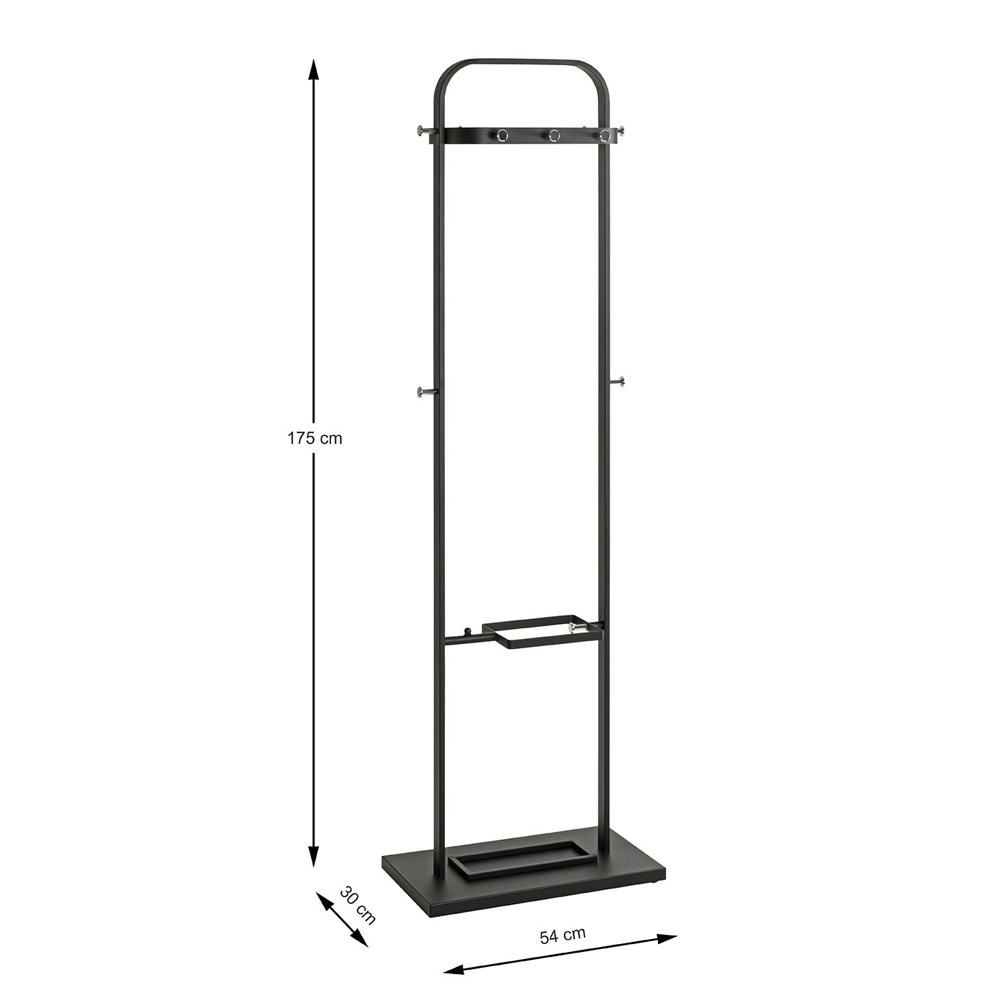 Sumter Metal Coat Stand In Black And Chrome