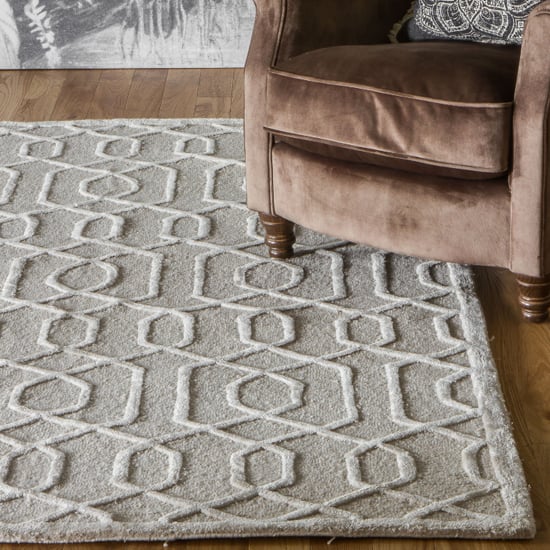 Read more about Sumter viscose and wool tufted pattern rug in natural