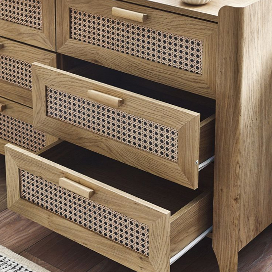 Sumter Wooden Chest Of 6 Drawers Wide In Oak