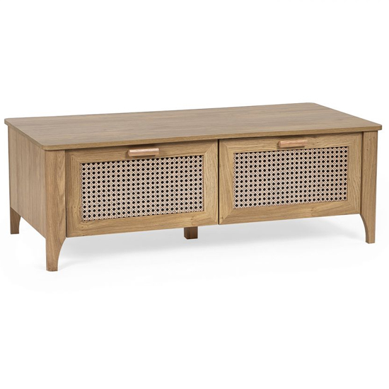 Sumter Wooden Coffee Table With 2 Drawers In Oak
