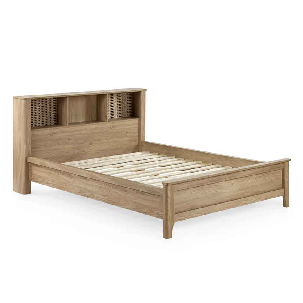 Sumter Wooden Double Bed in Brown