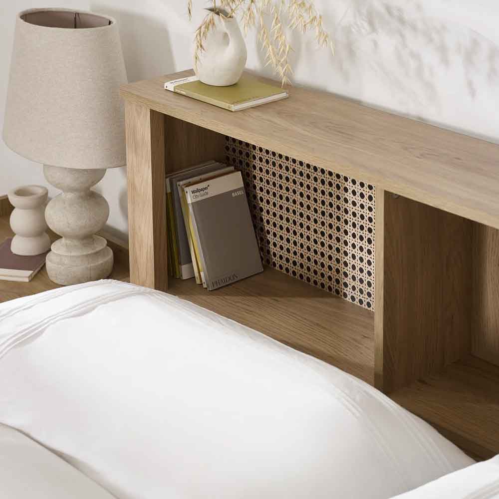 Sumter Wooden Double Bed in Brown