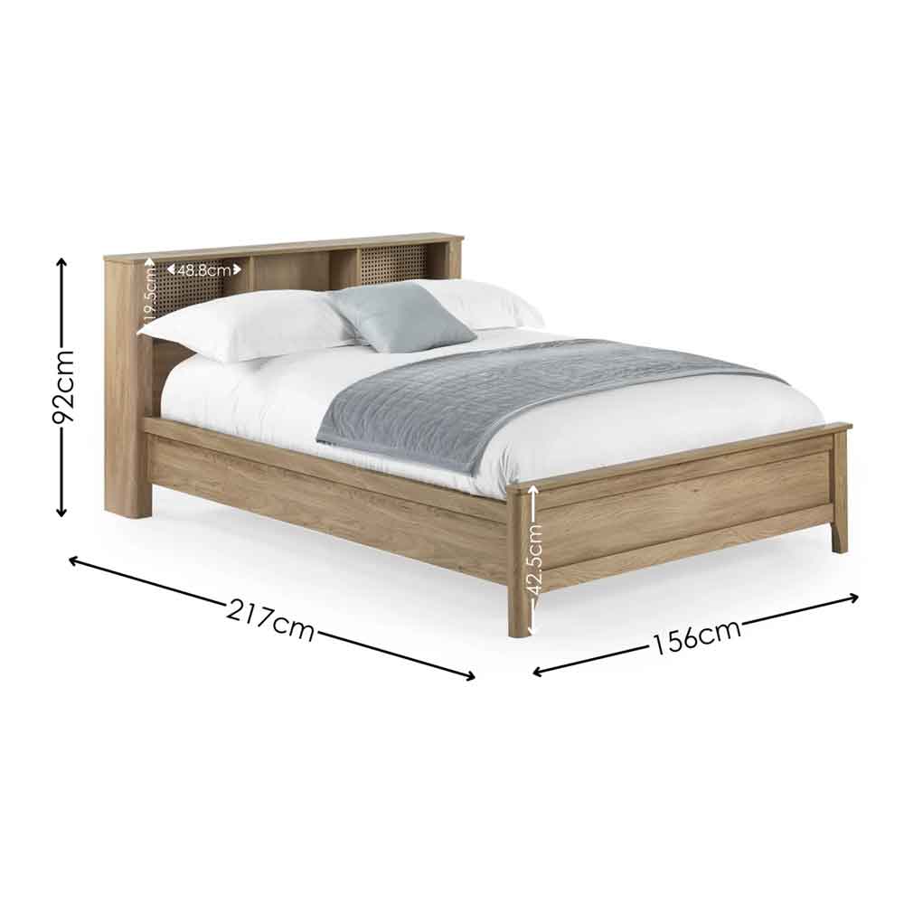 Sumter Wooden Double Bed in Brown