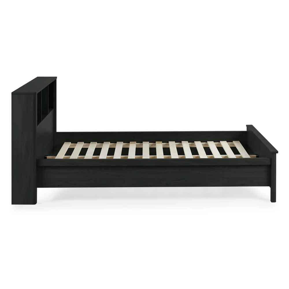 Sumter Wooden King Size Bed in Black Ash