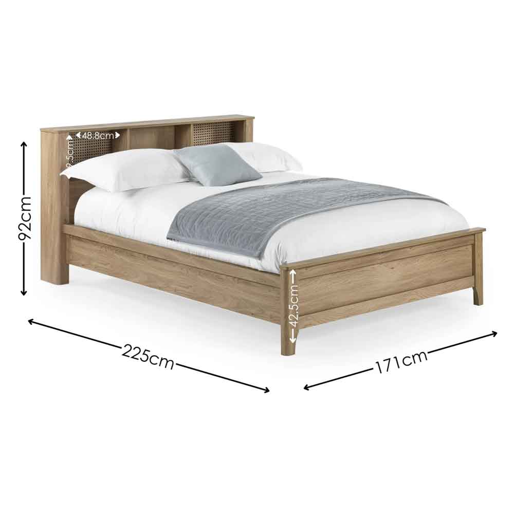 Sumter Wooden King Size Bed in Brown