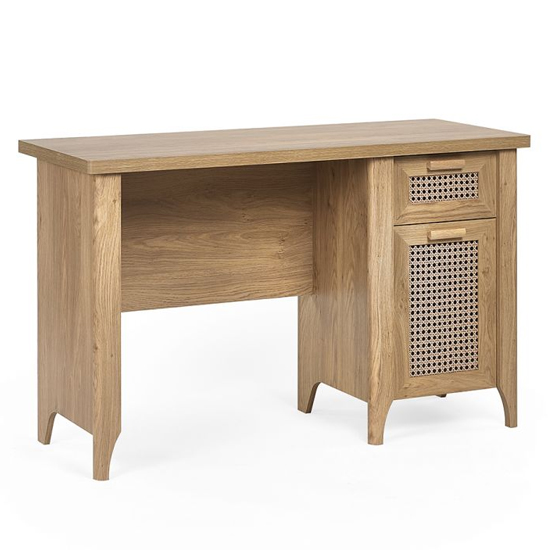 Sumter Wooden Laptop Desk With 1 Door 1 Drawer In Oak