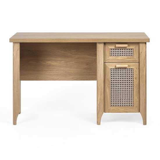 Sumter Wooden Laptop Desk With 1 Door 1 Drawer In Oak