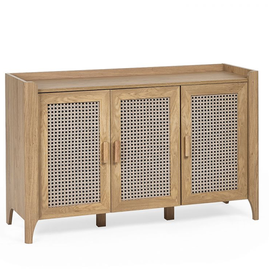 Sumter Wooden Sideboard With 3 Doors In Oak