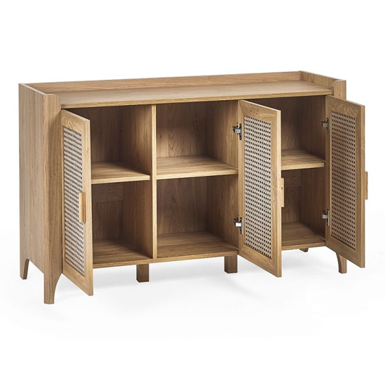 Sumter Wooden Sideboard With 3 Doors In Oak