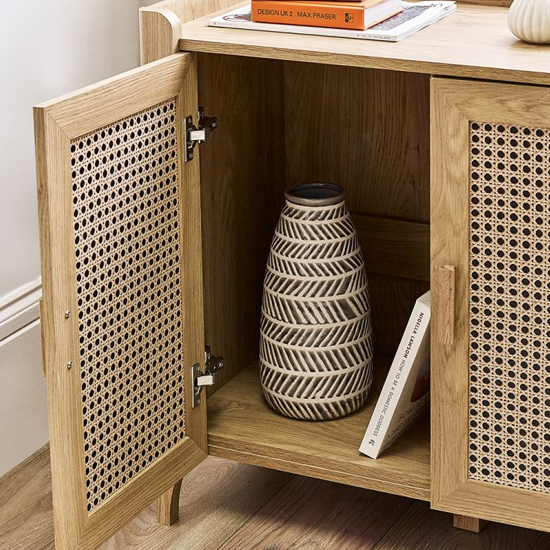 Sumter Wooden Sideboard With 3 Doors In Oak