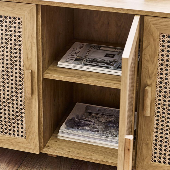 Sumter Wooden Sideboard With 3 Doors In Oak