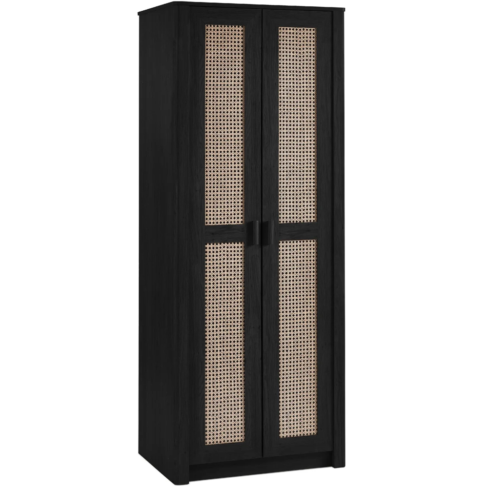 Sumter Wooden Wardrobe With 2 Doors - Black