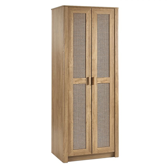 Sumter Wooden Wardrobe With 2 Doors In Oak
