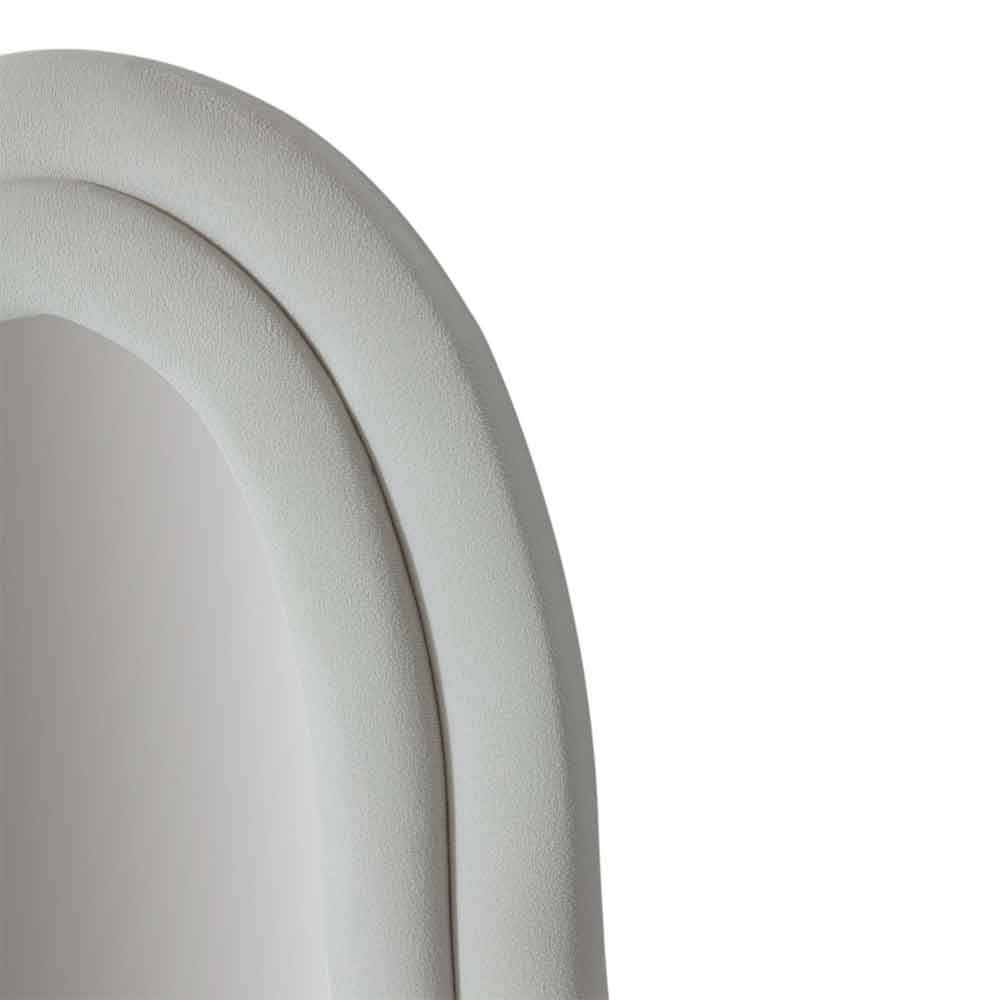 Sun Glass Cheval Mirror with Cream Wooden Frame