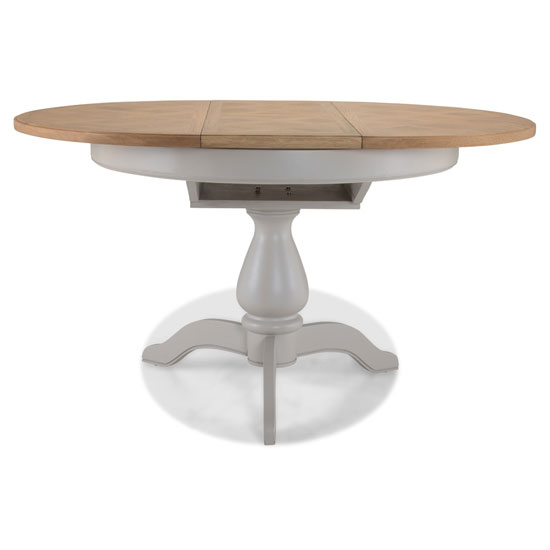 Sunburst Oval Extending Dining Table In Grey And Solid Oak_2