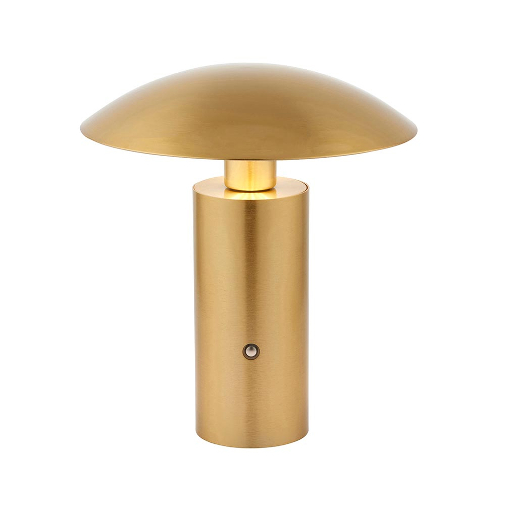 Sunrise Metal Rechargeable Table Lamp In Brushed Gold