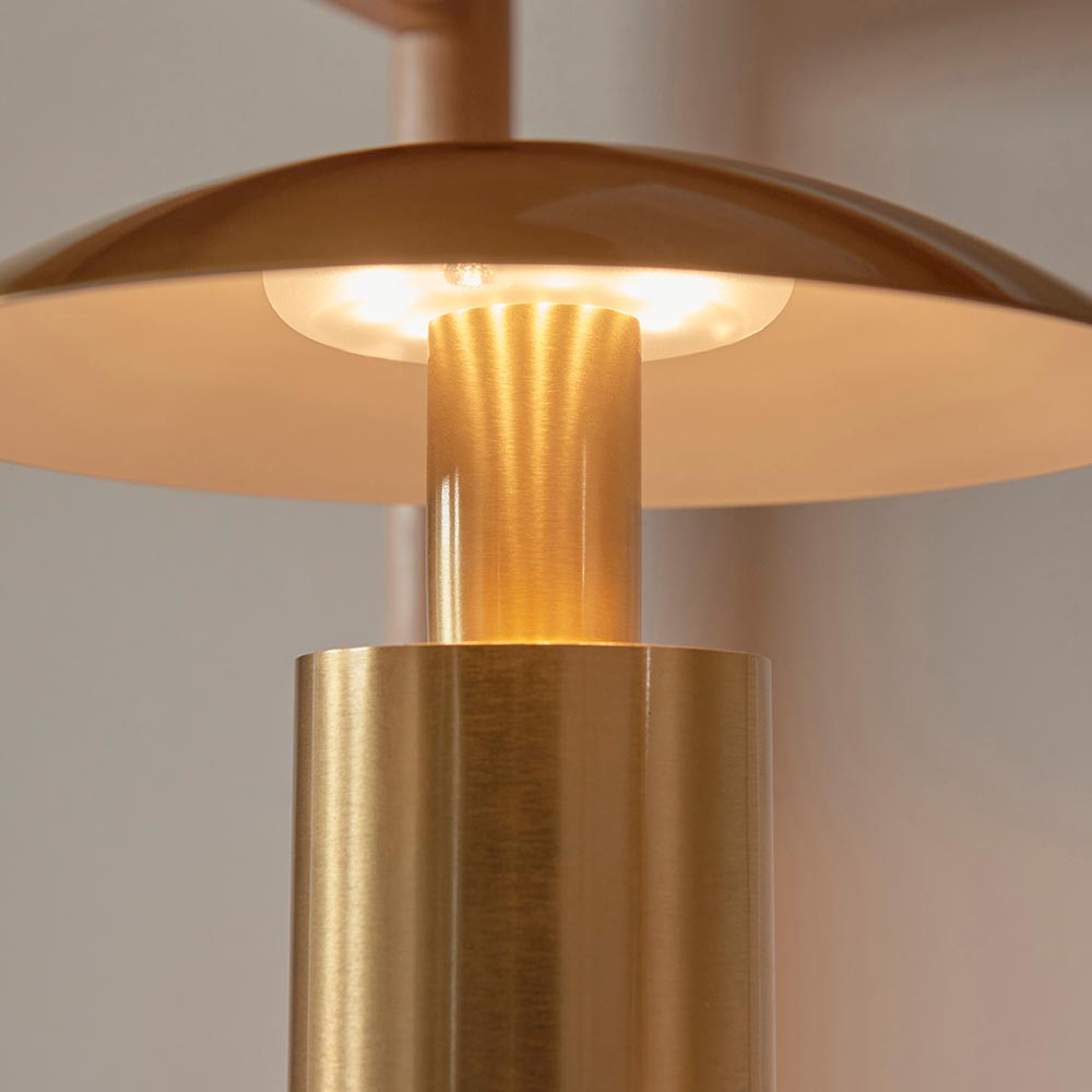 Sunrise Metal Rechargeable Table Lamp In Brushed Gold