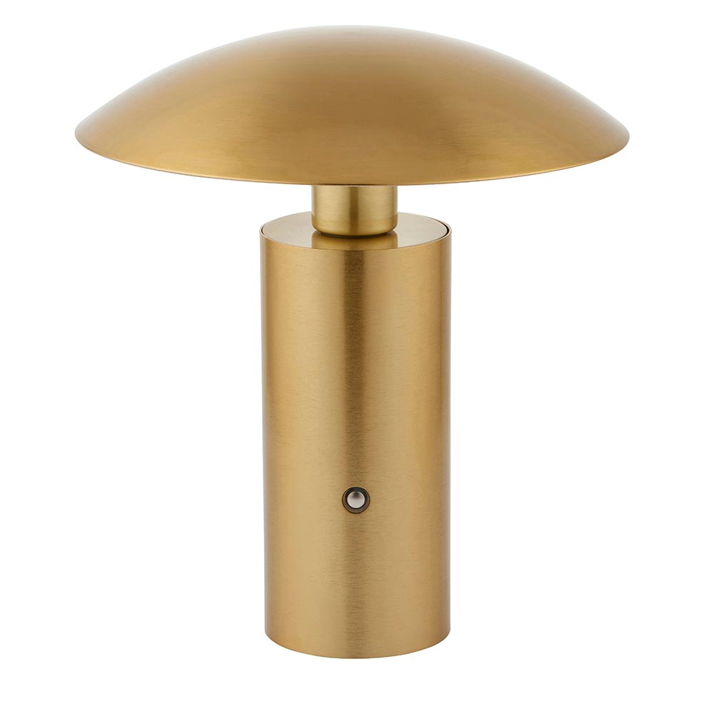 Sunrise Metal Rechargeable Table Lamp In Brushed Gold