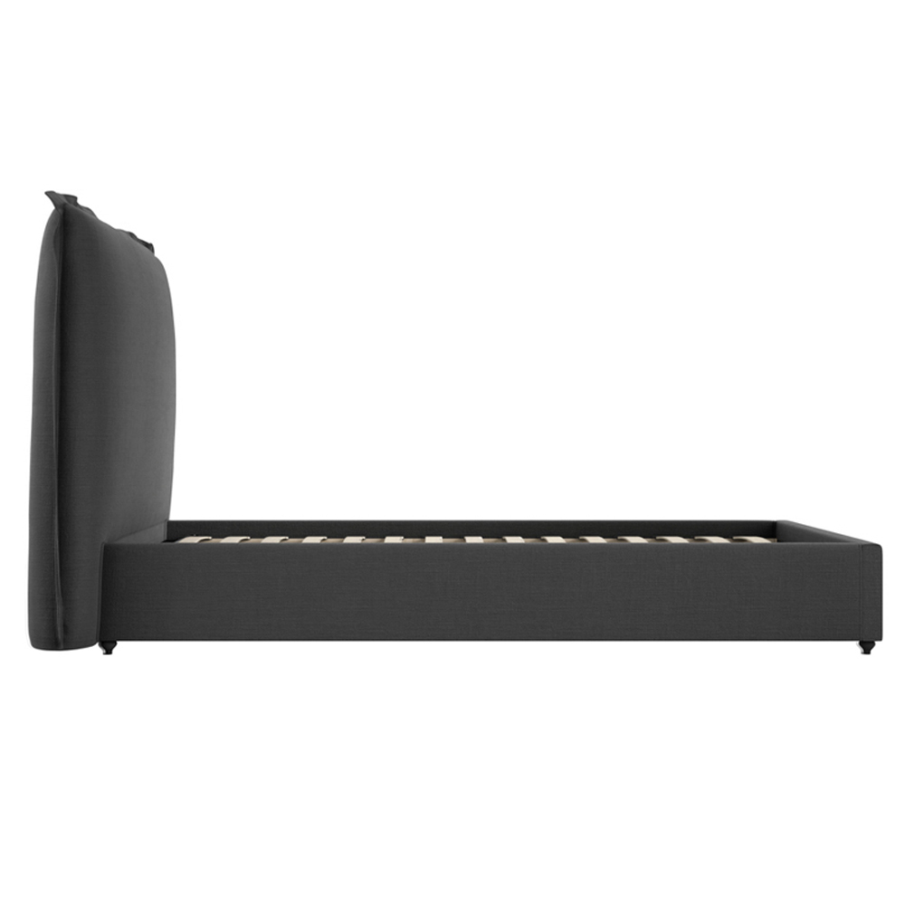 Suquamish Fabric Single Bed - Deep Grey