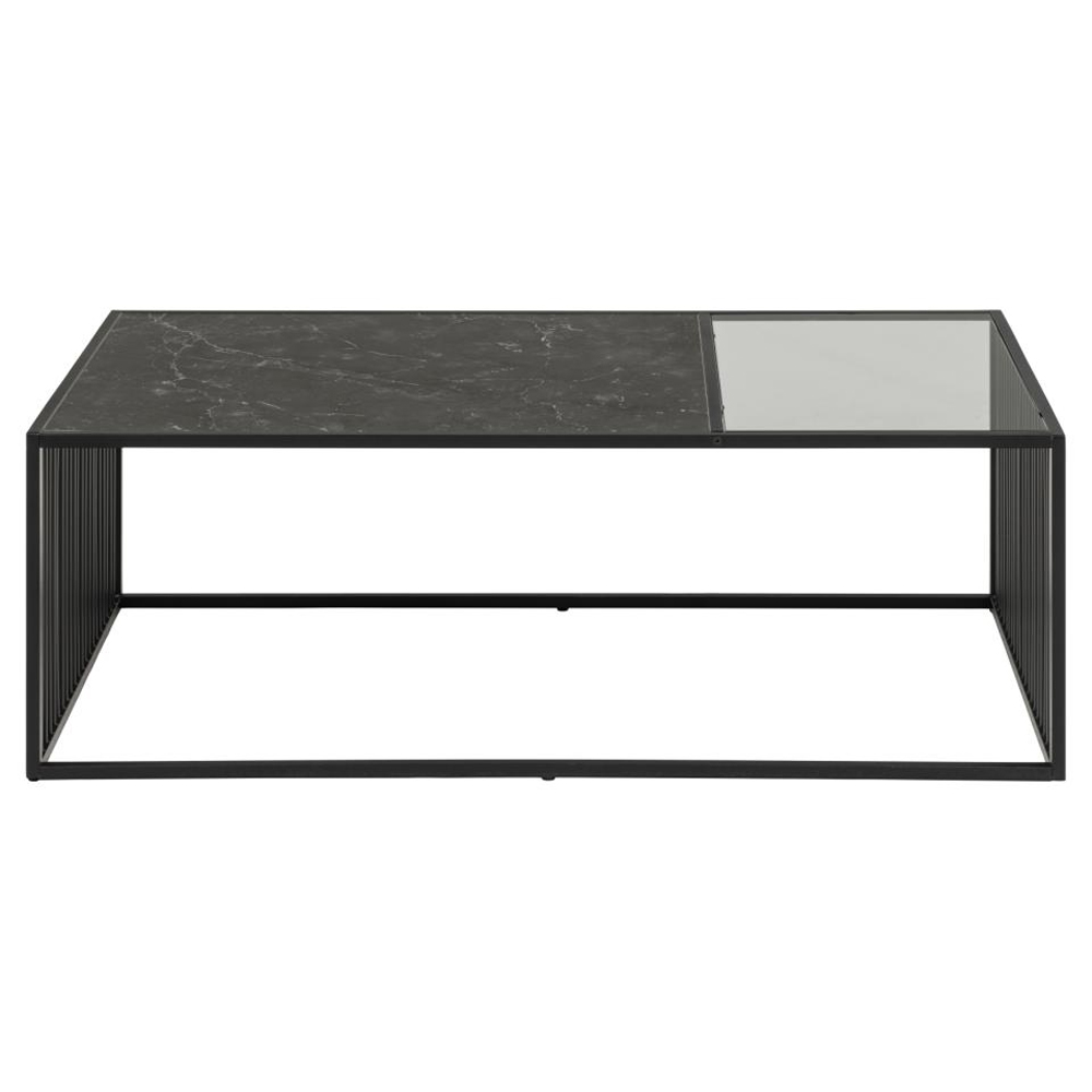 Surf Wooden And Glass Coffee Table In Black Izmir
