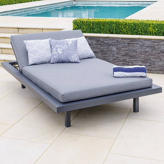 Sutton Outdoor Reclining Day Bed In Grey Furniture in Fashion