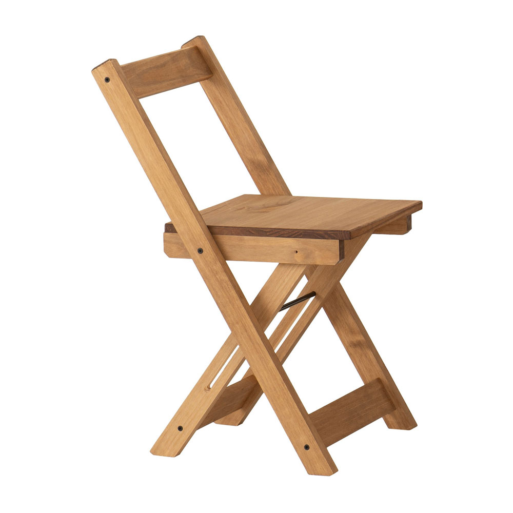 Suva Natural Wooden Folding Dining Chairs in Pair