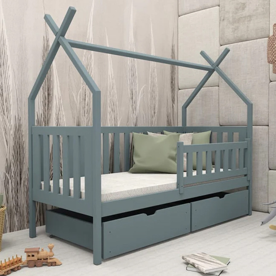 Read more about Suva storage wooden single bed in grey