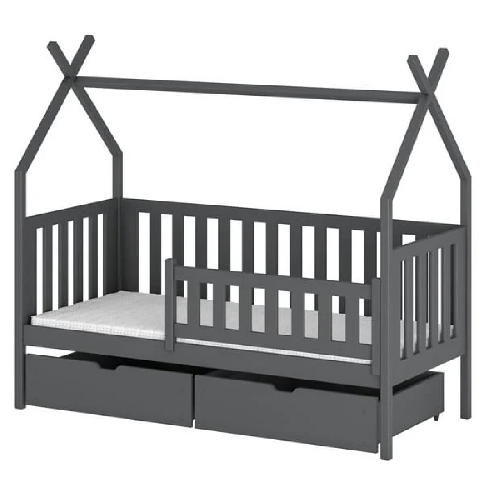 Suva Wooden Day Bed With Foam Mattress In Graphite