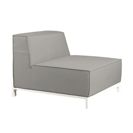 Product photograph of Suwon Sunbrella Fabric Middle Sofa In Stone And White Frame from Furniture in Fashion