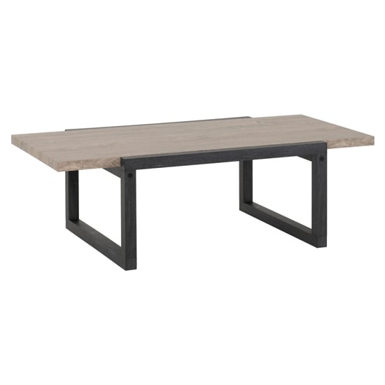 Product photograph of Sveti Wooden Coffee Table In Medium Oak And Black Oak Effect from Furniture in Fashion