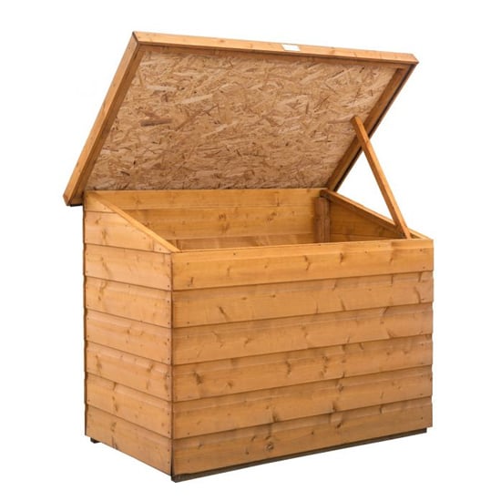 Read more about Swanton wooden patio storage chest in dipped honey brown