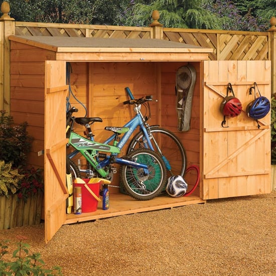 Photo of Swanton wooden wall storage store in dipped honey brown