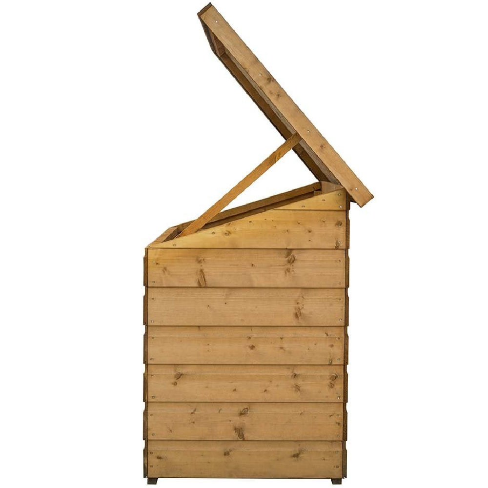 Swanton Wooden Garden Patio Chest In Honey Brown