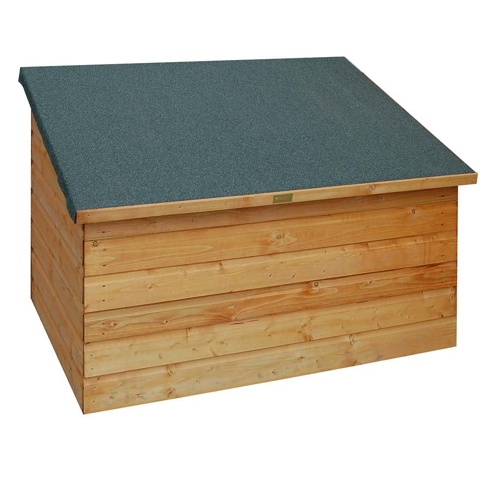 Swanton Wooden Garden Storage Box In Honey Brown