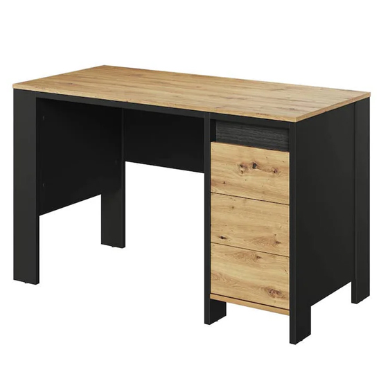 Product photograph of Swift Kids Wooden Computer Desk In Artisan Oak And Led from Furniture in Fashion