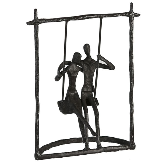 Read more about Swing iron design sculpture in burnished bronze