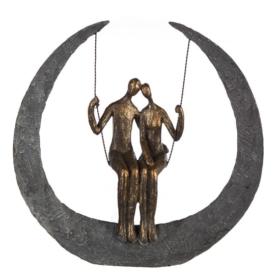 Swing Poly Design Sculpture In Antique Bronze And Grey