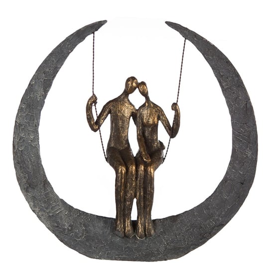 Photo of Swing poly design sculpture in antique bronze and grey