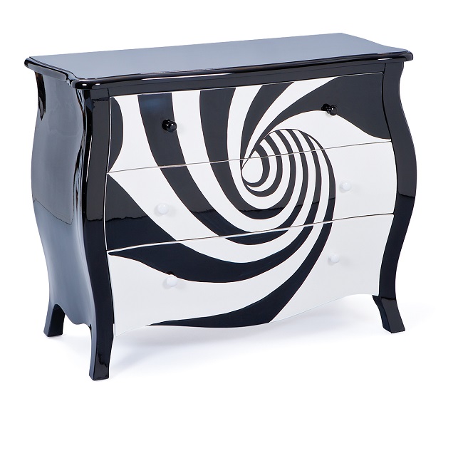 Baroque Style Chest Of Drawers Swirl Design
