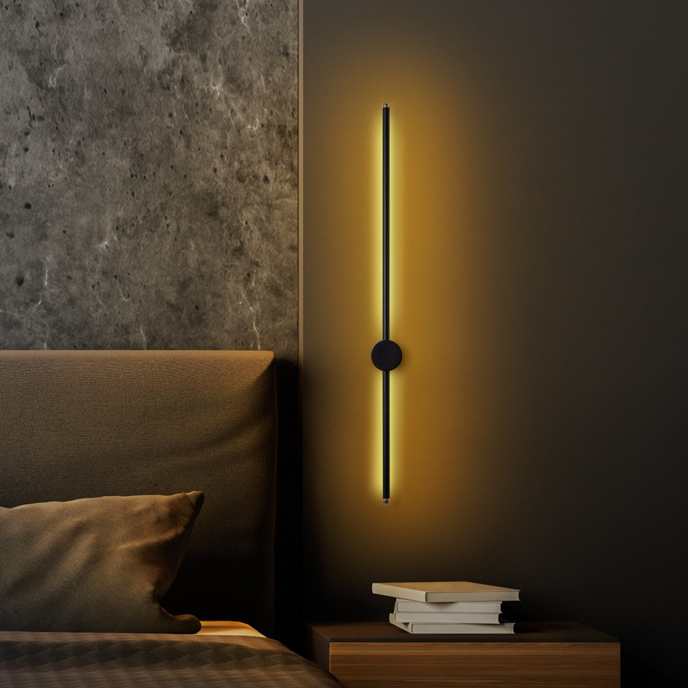 Sword Large Metal Wall Light in Black